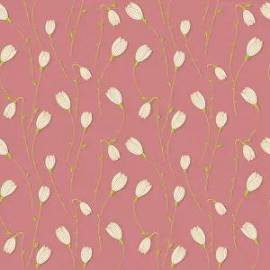 Spring Flower Background Prints: Snowdrop vector seamless pattern for your design