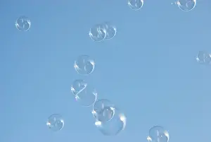 Soap Bubble Prints: Soap bubbles are floating