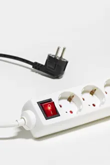 Power Outlet Strip Distributor Prints: Socket strip for connecting electrical appliances