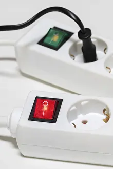 Power Outlet Strip Distributors Prints: Socket strips for connecting electrical devices