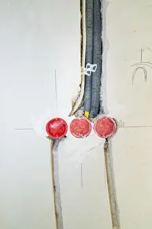 New Construction Site Prints: Three sockets built into the wall