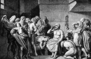 Ancient Civilization History Prints: Socrates Drinking The Conium
