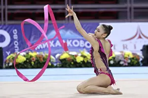 Southeastern Europe Sports Prints: Sofia, Bulgaria - 6 May, 2017: Katherine Uchida from Canada performs during Rhythmic Gymnastics World Cup Sofia 2017