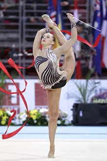 World Championship Rhythmic Gymnastics Prints: Sofia, Bulgaria - 6 May, 2017: Viktoria Bogdanova from Estonia performs during Rhythmic Gymnastics World Cup Sofia 2017