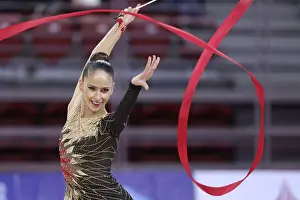 Professional Female Athletes Prints: Sofia, Bulgaria - 6 May, 2017: Neviana Vladinova from Bulgaria performs during Rhythmic Gymnastics World Cup Sofia 2017