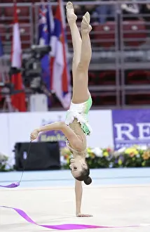 Bulgarian International Competition Prints: Sofia, Bulgaria - 6 May, 2017: Alina Harnasko from Belarus performs during Rhythmic Gymnastics World Cup Sofia 2017