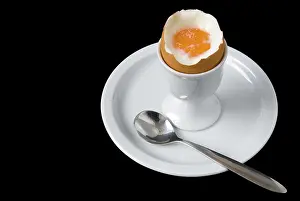 Chicken Egg Nutrition Prints: Soft-boiled breakfast egg in an egg cup