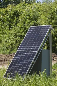 Solar Power Generation System Prints: Solar panel on a field, Quebec, Canada