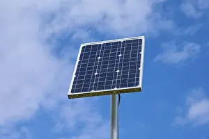 Ecofriendly Electricity Supply Prints: Solar panel, sky, clouds, Ossiach