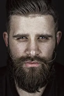 Bearded Man Prints: A solid man with a beard and mustache