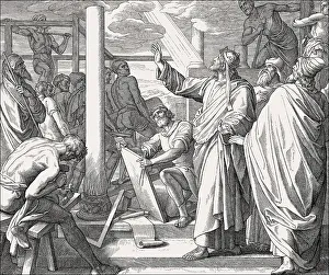 Deserted Construction Site Images Prints: Solomon Plans Construction of the Temple
