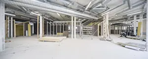 Building Development Prints: A spacious interior during its construction phase