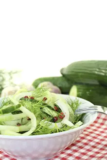 Cucumber Nutrition Facts Prints: Spaghetti cucumbers with red pepper