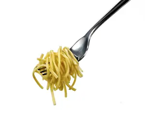Pasta Dish Nutrition Prints: Spaghetti on a fork