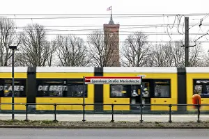 Deserted City Street Prints: Spandauer StraBe stop, St