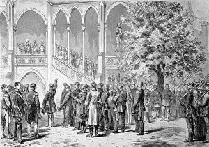 Hilltop Castles Europe Prints: Speech by Count Stillfried to the King