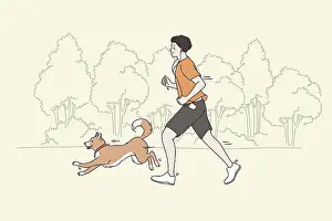 Minimalist Art Prints: Active Pet Bonding Print
