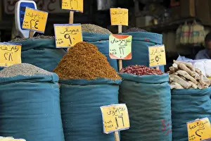 Deserted Spice Market Prints: Spices and dried fruit at the bazaar