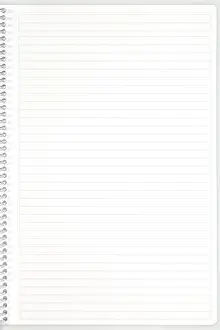 Spiral Notebook Prints: Spiral bound lined notebook page