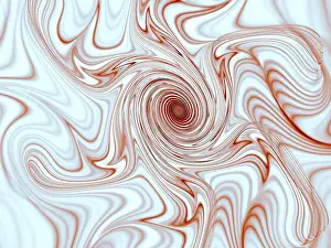 Fractal Geometry Prints: Spiral pale background - abstract computer-generated image