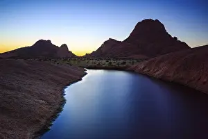 Namibia Evening Sky Prints: Spitzkoppe in front of evening sky