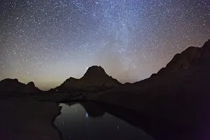 Travel Photography Namibia Prints: Spitzkoppe in front of a starry sky