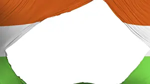 Prints of Split Niger flag, white background, 3d rendering Nigeria Prints: Split Niger Flag Print, 3D Rendering on White Background