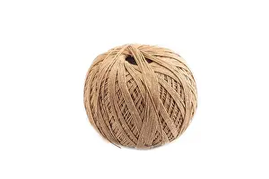 Embroidery Equipment Prints: Spool of thread isolated on white background