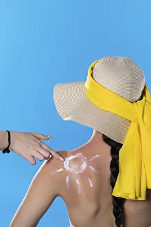 Sun Protection Prints: When spreading cream on her back