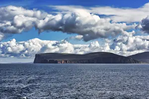 Spring Clouds over Cliffs Print, Orkney Islands, Scotland