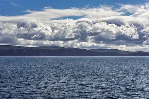 Scotland Coastal Landscape Prints: Spring clouds over cliffs, Orkney Islands