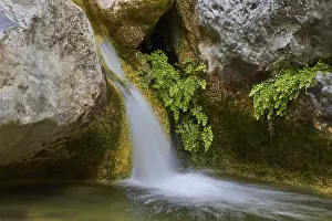 Blurred Motion Waterfall Prints: Spring in Crete, Stream, Small waterfall