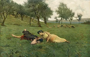 European Heritage Artwork Prints: Spring Idyll in ancient Greece