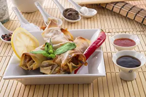 Prints of Spring roll Prawn Prints: Spring Roll Print - Asian Cuisine