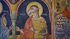 Greek Island Art Prints: St Christopher with dog's head