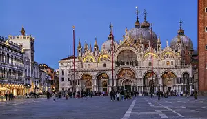 St. Mark's Square Print, Venice at Dusk