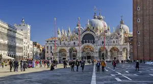 St Marks Square Venice Prints: St. Mark's Square with Clock Tower and St