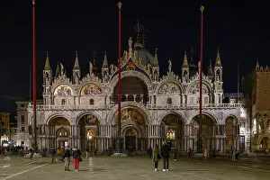 Tourist Attraction In Italy Prints: St. Mark's Square in front of St