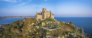 St Michaels Mount Drone View Prints: St Michaels Mount from a drone