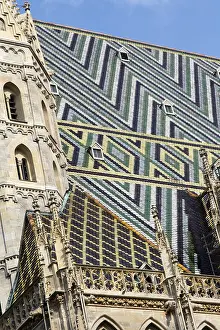 St Stephens Cathedral Vienna Prints: St. Stephen's Cathedral with ornately patterned