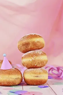 Sweet Yeast Dough Prints: Stack of Berliner Pfannkuchen