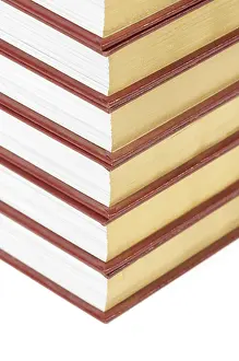 Stack Of Books Prints: Stack of books isolated on a white background