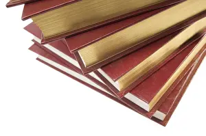 Stack Of Books Isolated Prints: Stack of books isolated on a white background