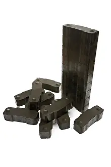 Power Generation Cost Prints: Stack of brown coal briquettes