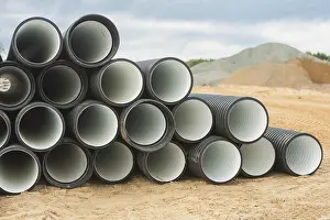 Construction Site Prints: Stack of finned tubes