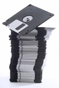 Data Handling Techniques Prints: A stack of floppy disks