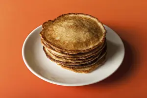 Appetizing Desserts Prints: A stack of fried pancakes on plate