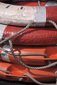 Hanseatic City Prints: Stack of lifebuoys