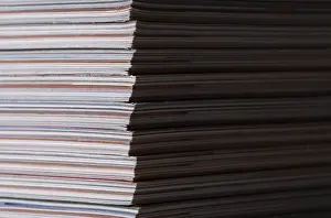 Magazine Stack Prints: Stack of magazines