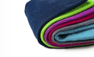 Cleaning Supplies Prints: A stack of multicolored, microfiber cloths